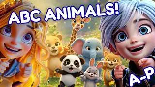 Learn ABC Animals for Kids 🐵🐻🐱 | Alphabet Song with Lala & Luno ✨