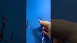 How to Tie a Treble Hook in 2 Simple Steps | Easy Fishing Knot #shorts