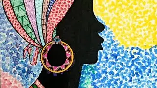 How to draw African Heat Art | Creative idea | African heat art with Colorful background