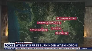 At least 5 fires burning in Eastern Washington  | FOX 13 Seattle