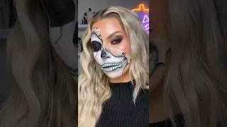 Half Skull Halloween Makeup! #makeup #makeupshorts #halloweenmakeuplook #halloweenmakeup