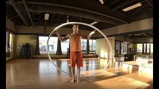 Cyr Wheel Tutorial - Absolute Beginner Part 2  - Walking the wheel, dribbling, and orbits