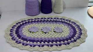 Tapete espiral com flor cata-vento 
