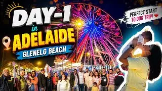 Day - 1 Glenelg beach with family and Kiva's first beach visit🌊