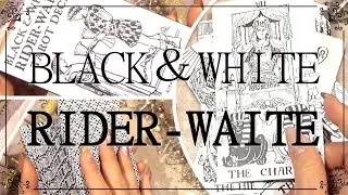 【Black & White Rider-Waite Tarot Deck】Black Edge Tarot