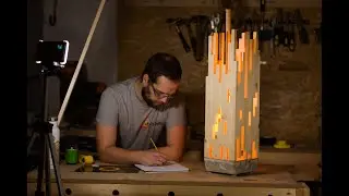 Construction d'une lampe bois et beton (Ca se passe pas comme prévu)
