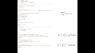 Numerical Differentiation and Integration Using Scipy