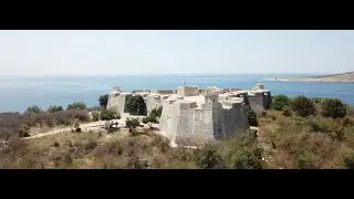 Albania - Views from Drone of Ali Pasha Castle in Porto Palermo Bay