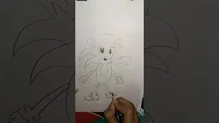 Supet Sonic , The Hedgehog, cute easy  drawing🙂