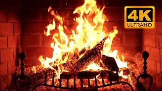 🔥 Cozy Fireplace 4K (12 HOURS). Fireplace with Crackling Fire Sounds. Fireplace Ambience