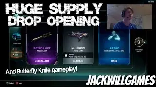 HUGE BO3 SUPPLY DROP OPENING! Butterfly Knife Gameplay!