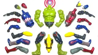 Merakit mainan superhero hulk smahs, captain America, siren head, iron man, avenghers toys