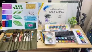 WATERCOLOR BASIC MATERIALS , COLOR MIXING, TECHNIQUES | TUTORIAL