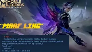 MOONTON MINTA MAAF, LING NERF, GRANGER BUFF, KARRIE BUFF, HILDA NERF, CECILION BUFF, SABER BUFF