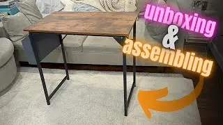 Unboxing & Assembling the Sweetcrispy Small Computer Desk