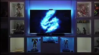 Philips Hue Play Hdmi Syncbox with Metroid Prime Display with Ambilight on an LG TV 75inch