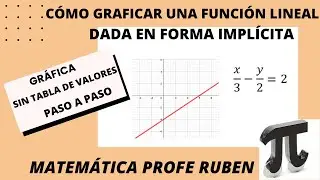 Cómo graficar una función lineal sin tabla de valores cuando está dada en forma Implícita