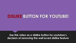 USE THIS VIDEO AS A DISLIKE BUTTON FOR YOUTUBE'S DECISSION