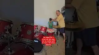 Surprising LJ with a Drum Set #pamilyarodriguez