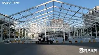 The 35&times;100&times;6m exhibition tent has been installed.#bozotent #exhibitiontent #eventtent