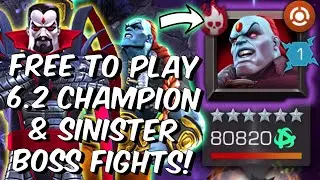 Free To Play 6.2 Champion Boss & Mister Sinister Boss Fights 2021! - Marvel Contest of Champions