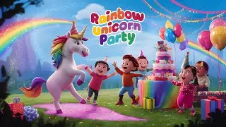 Rainbow Unicorn Party | Fun Kids Song with Magical Dance and Celebration!