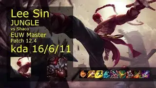 Lee Sin vs Shaco Jungle - EUW 16/6/11 Patch 12.4 Gameplay