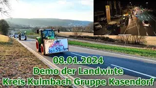 Demo 08.01.2024 Kreis Kulmbach Gruppe Kasendorf  bei Tag und Nacht