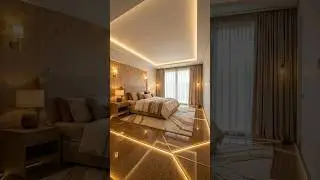 Bedroom Transformation: Warm Light Texture 3D Epoxy Floor | Luxury Design Time-Lapse