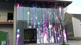 Transparent Self-adhesive Flexible LED Screen for Shopping Mall Glass Window#leddisplay