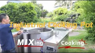 10X Faster Cooking with Tiltling Industrial Mixer Kettle Cooker Sauce Mixing Machine With Agitator