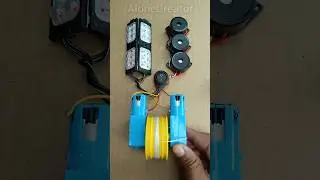 Powering LED Light & Buzzers Using 2 Metal Gear Motors #tech #diy #innovation