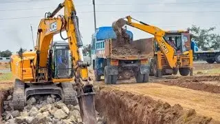 JCB JS205 Excavator Dig Diesel Tank India JCB Machine And Khudai Video #automobile #jcbbaba