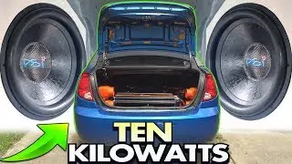 TEN KILOWATTS of Loud BASS Music!!! EXO's 2 18 inch Subwoofers & 10,000 Watt Car Audio Installation