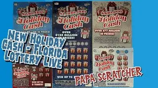 Holiday Ca$h - New Florida Lottery Scratch Off Tickets