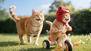 Mama Cat Toils to Raise Kittens  #cartoon #kidscartoons #aianimation #aicats #aicatvideo #kidscomedy
