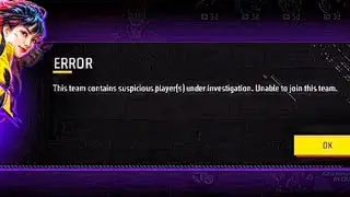 This team contains suspicious player(s) under investigation.unable problem solve