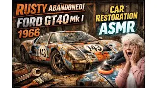 Rusty Abandoned Gulf Blue Ford GT40 Mk I 143 1966 Car Restoration ASMR