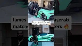 James Harden pulled up in an Adidas Harden Vol. 9 &ldquo;Metamorphosis&rdquo; themed Maserati 😮&zwj;💨 #jamesharden