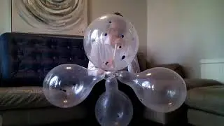 Blowing up 4 confetti balloons, which one will burst first? (Re-take video)