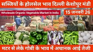सब्जियों के थोक भाव 15 January 26 | Wholsale vegetable Market Keshopur Mandi Delhi #vegetables
