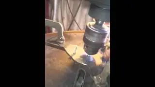 Friction welding on a drill press.