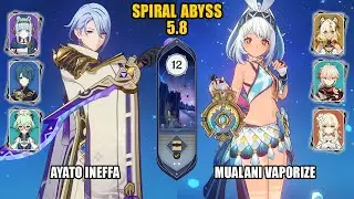 Ayato Ineffa & Mualani Vaporize | NEW Spiral Abyss 5.8 | Genshin Impact