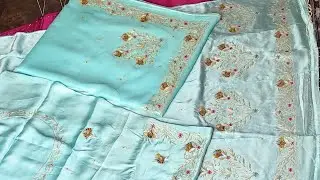 Bamber satin with thakurji odhna hand work Poushak Ready to dispatch 9829086933