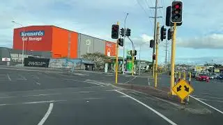 Drive from the shore to New world supermarket Auckland city