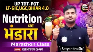UP TGT-PGT | BIHAR 4.O : न्यूट्रिशन (Nutrition) का भंडारा | Marathon Class | By Satyendra Sir