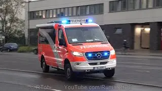 Berlin Fire Department Command Van + Engine responding - Treptow Fire Station [GER | 13.9.2022]