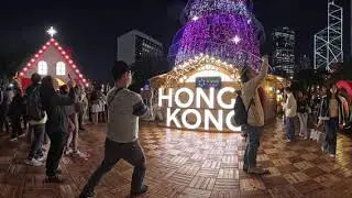 [香港生活篇] VR360 全景視頻 閒逛尖沙咀碼頭聖誕燈飾 ｜ 乘坐天星小輪觀看中環灣仔海景 ｜ 中環香港繽紛冬日巡禮 15-Dec-2025