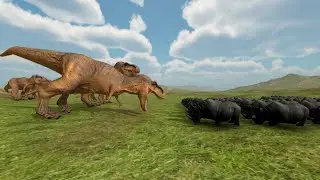 T-REX VS HIPPO | Beast Battle Simulator
