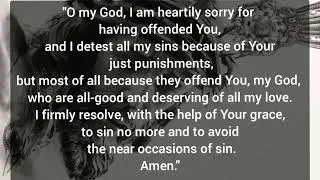 The act of contrition (prayer for confession)  @catholiceverday